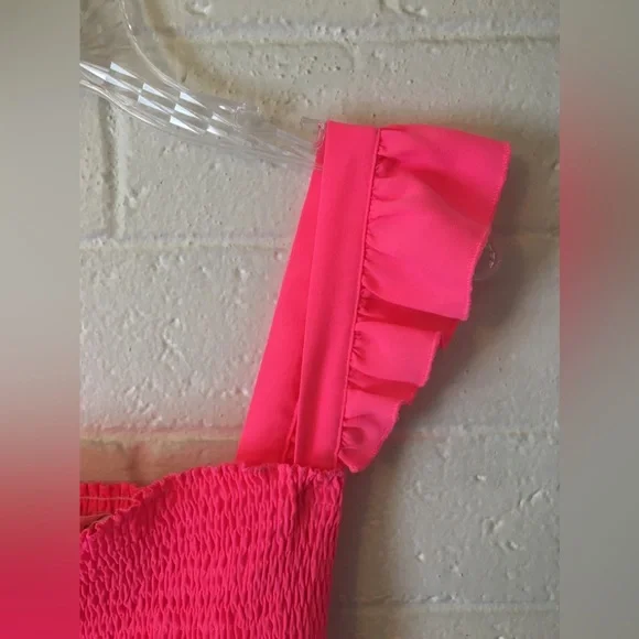 Hot Pink Ruffled Blouse - Picture 13 of 16